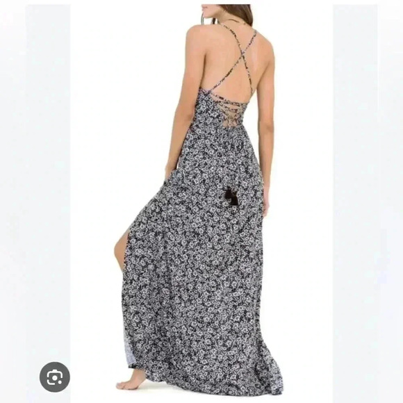 NWT Maaji Pansy Floral Holly Maxi Coverup Dress size Large - Picture 11 of 13